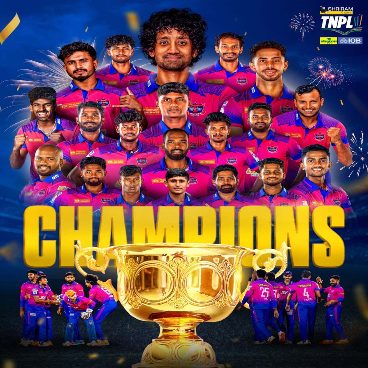 Tiruppur Tamilans Defeated Dindigul Dragons In The TNPL 2025 Final Tiruppur Tamilans Defeated Dindigul Dragons In The TNPL 2025 Final