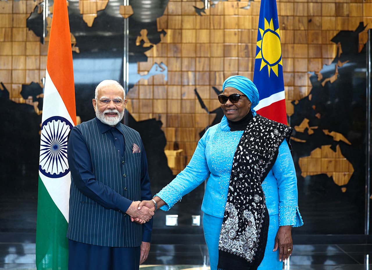 నమీబియాలో ప్రధాని మోడీ పర్యటన