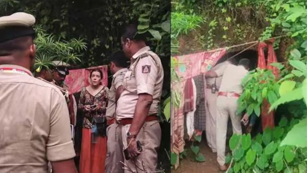 గుహలో నివాసం ఉంటున్న తల్లి, పిల్లలు