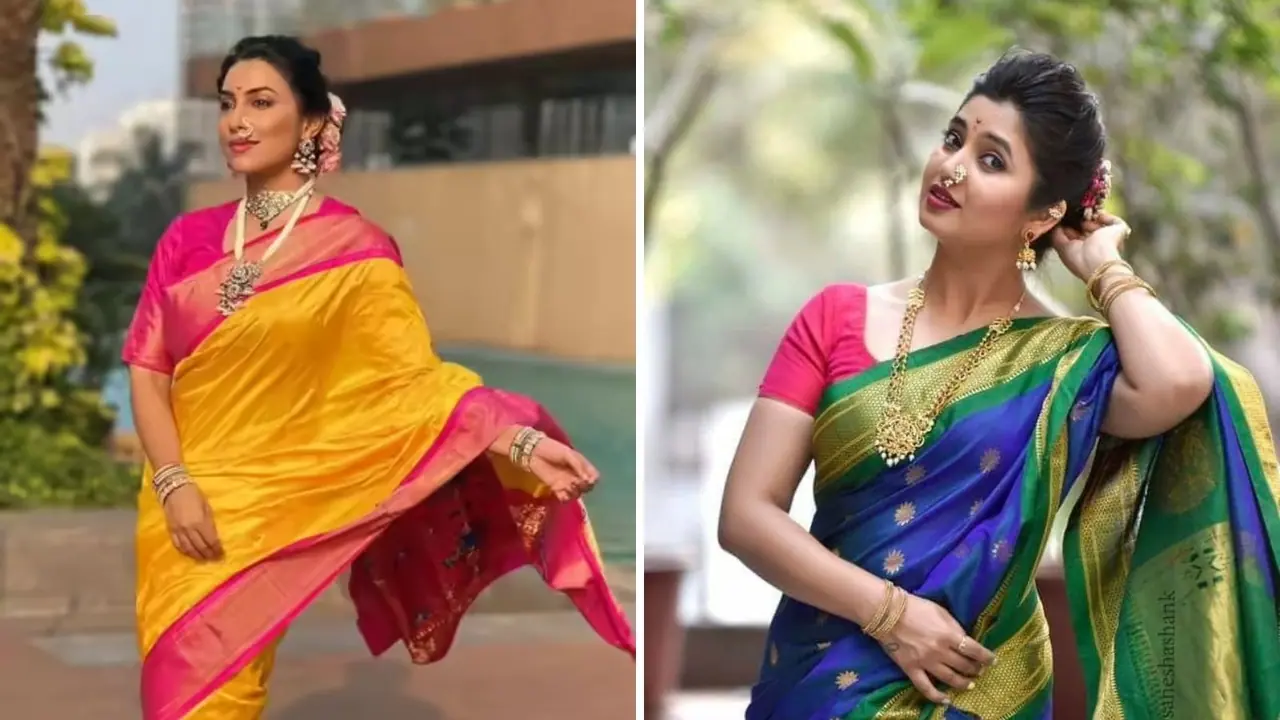 नारायणपेठ शैलीतील पैठणी नारायणपेठ शैलीतील पैठणी