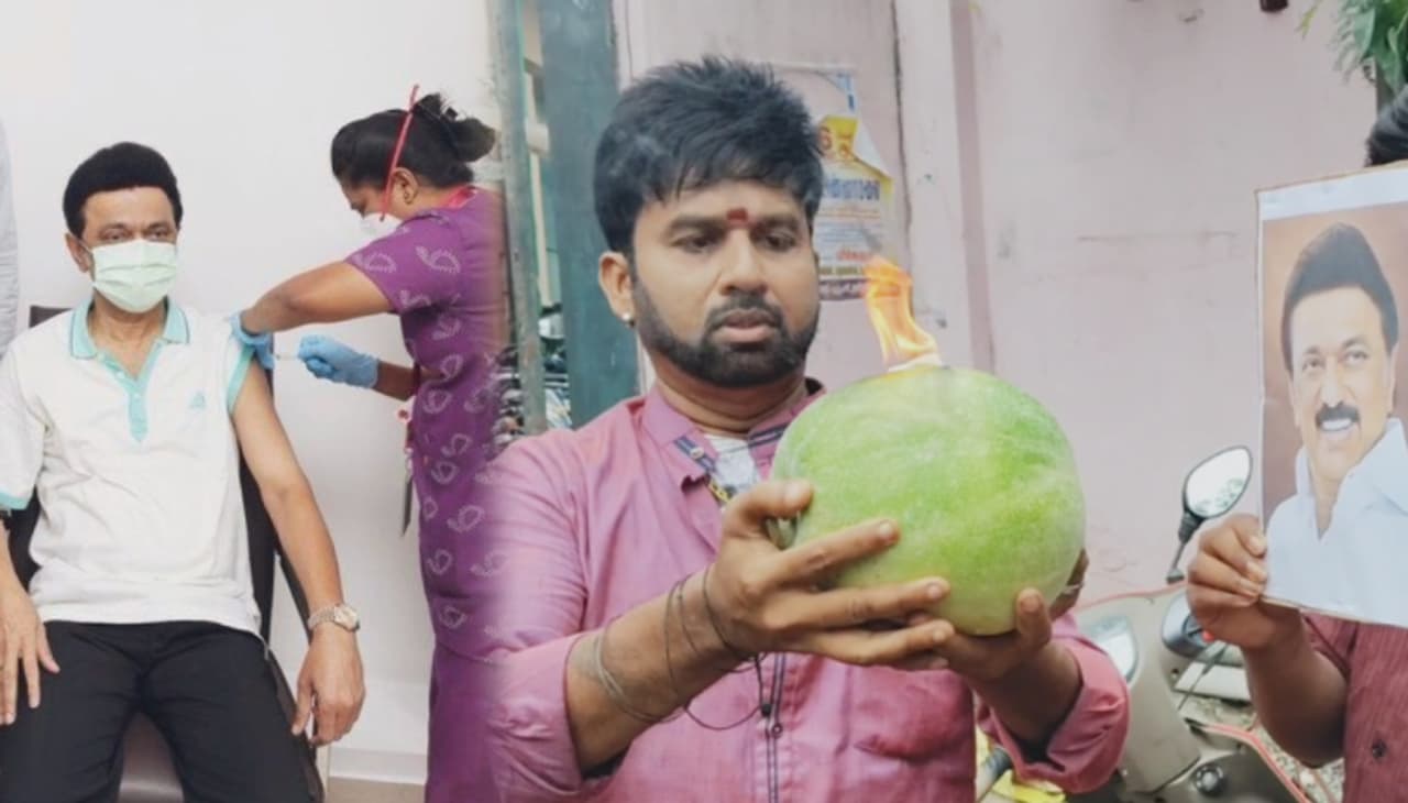 Cool Suresh Perform Pooja for MK Stalin