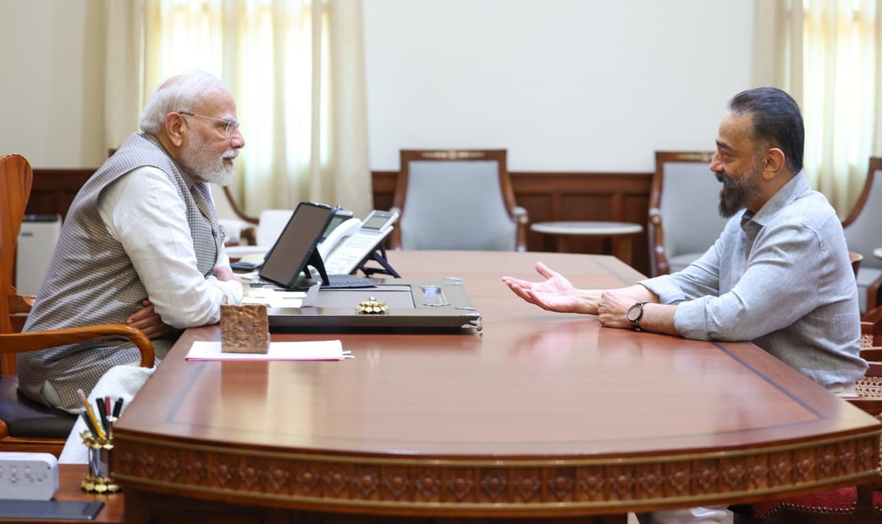 Actor and MP Kamal hasan Met PM Modi 