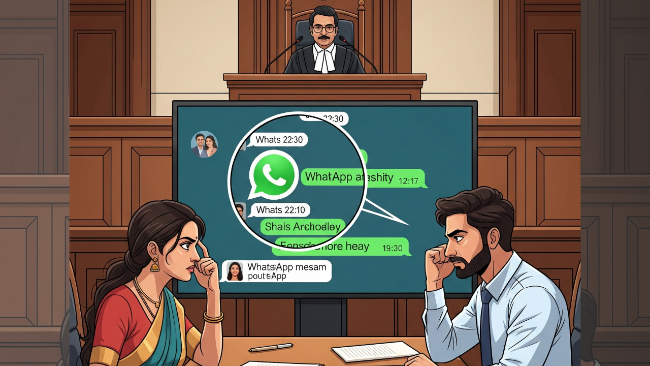 విడాకుల కేసులో భార్య వాట్సాప్ చాట్ సాక్ష్యాలు