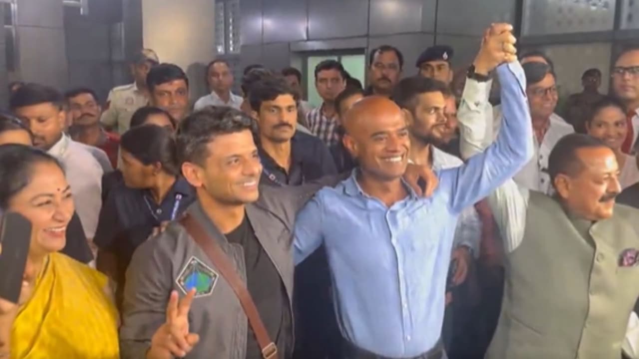 Shubhanshu Shukla Receives Warm Welcome On His Return To India