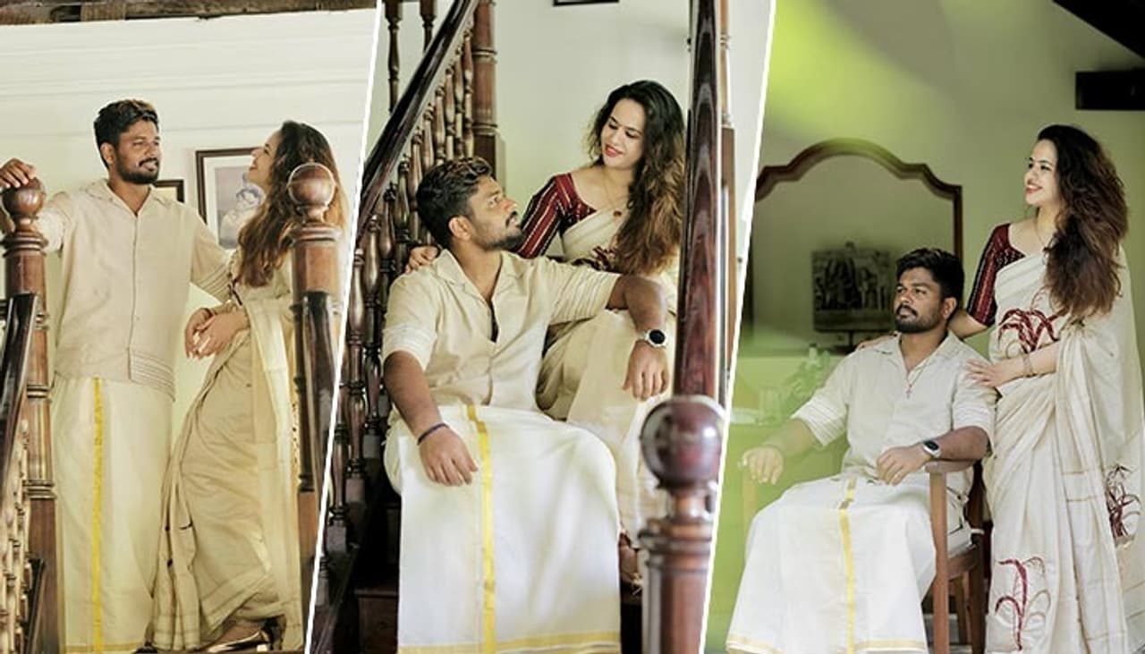 Sanju Samson and Charulatha Ramesh's Onam Celebration over the Years