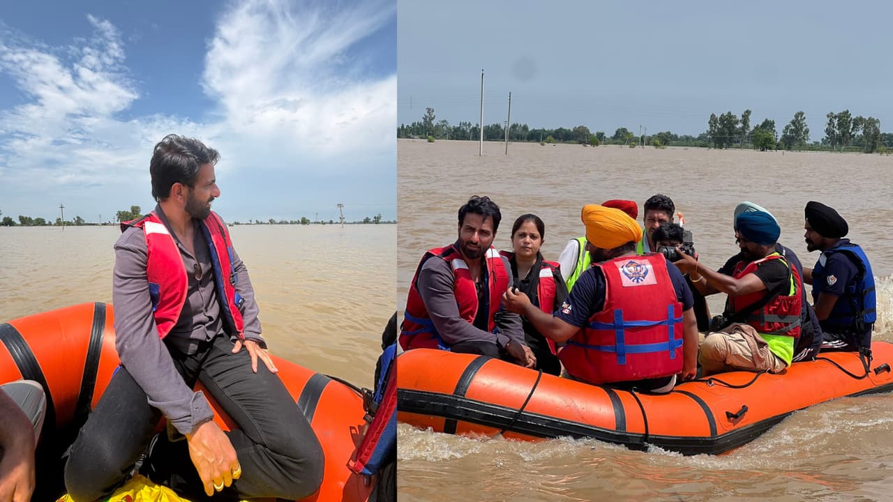 पंजाब की बाढ़ में मददगार बने मसीहा सोनू सूद पंजाब की बाढ़ में मददगार बने मसीहा सोनू सूद