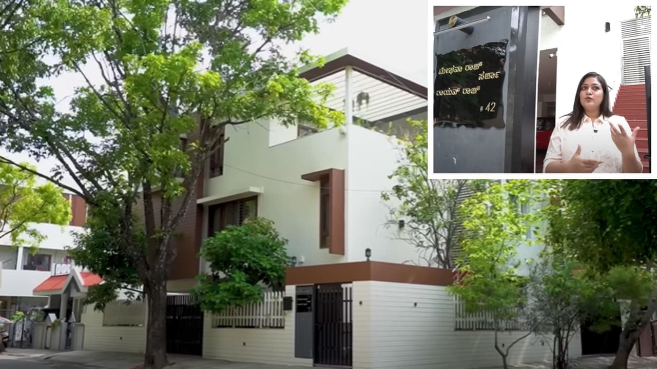 கணவரின் மலரும் நினைவுகளுடன் வீட்டை சுற்றிக் காட்டிய நடிகை மேக்னா ராஜ்!