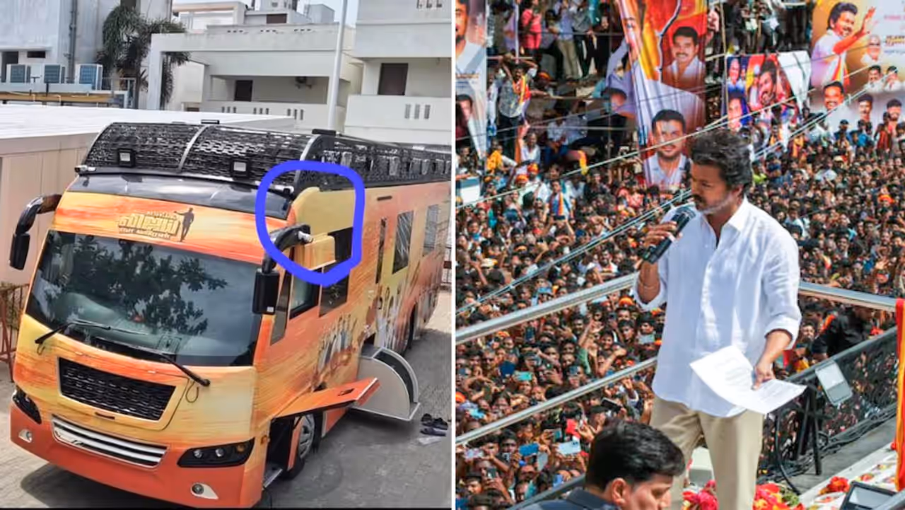 விஜய் கேரவன் சிசிடிவி