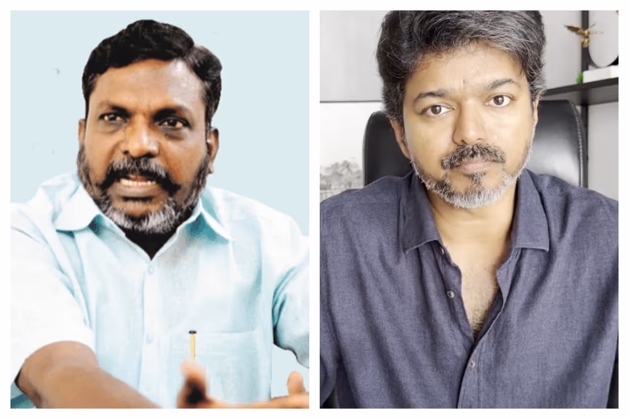 கரூரில் பாதிக்கப்பட்ட மக்களுக்கு இழப்பீடு வழங்கும் திருமாவளவன்