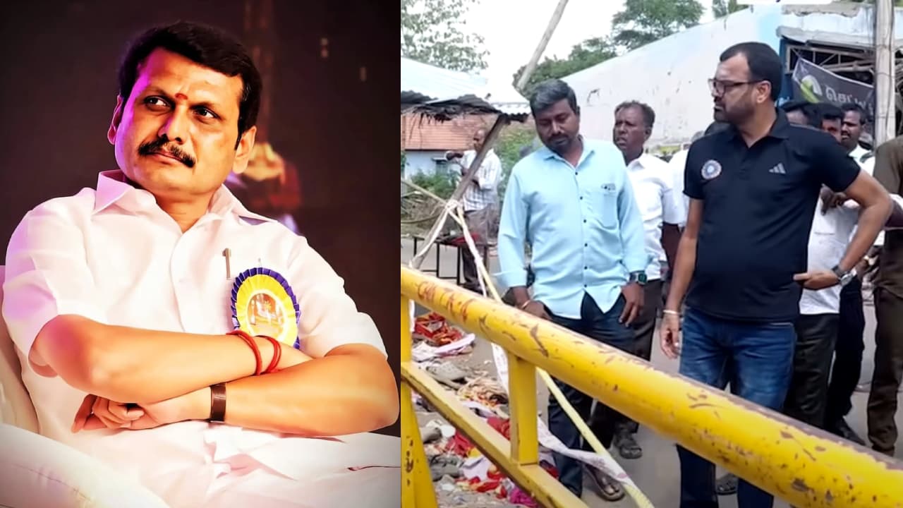 Thaadi Balaji Inspection in TVK Karur Stampede Place