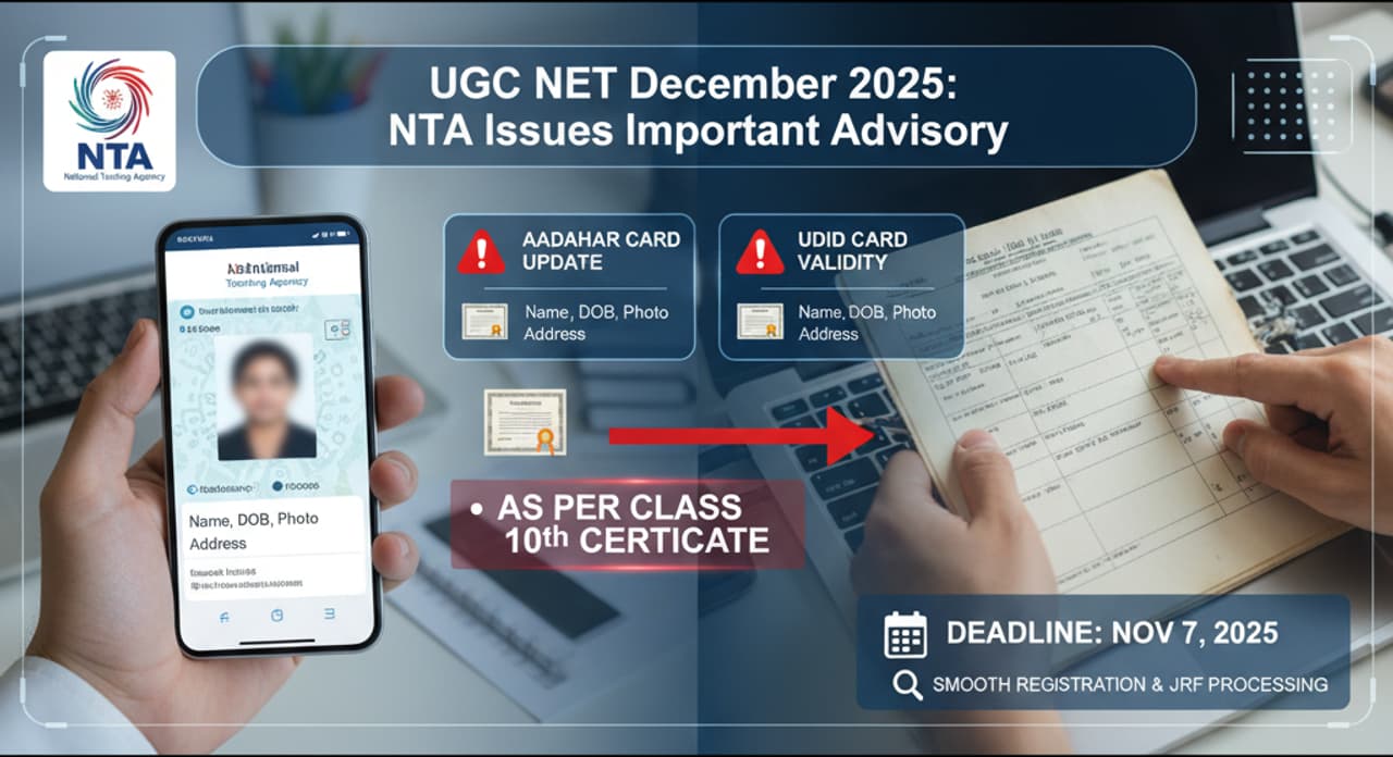 UGC NET 2025 விண்ணப்பதாரர்களுக்கு NTA ன் அவசர அறிவுரை UGC NET 2025 விண்ணப்பதாரர்களுக்கு NTA ன் அவசர அறிவுரை