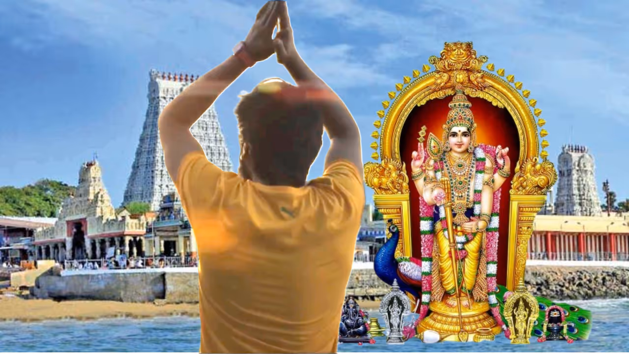 Tamil Actor Donate Gold Vel To Tiruchendur Murugan