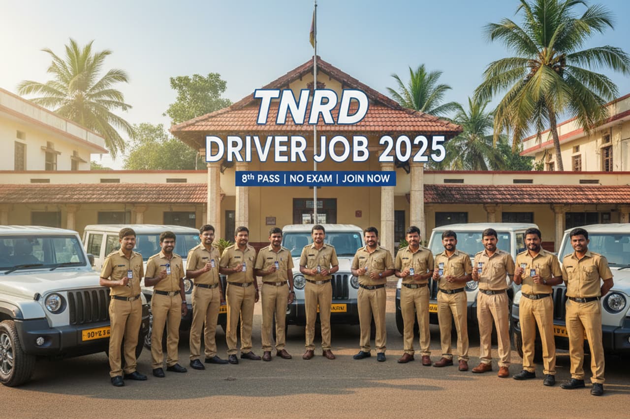 TNRD Driver Job 2025 தமிழகம் முழுவதும் அரசு வேலைவாய்ப்பு அறிவிப்பு