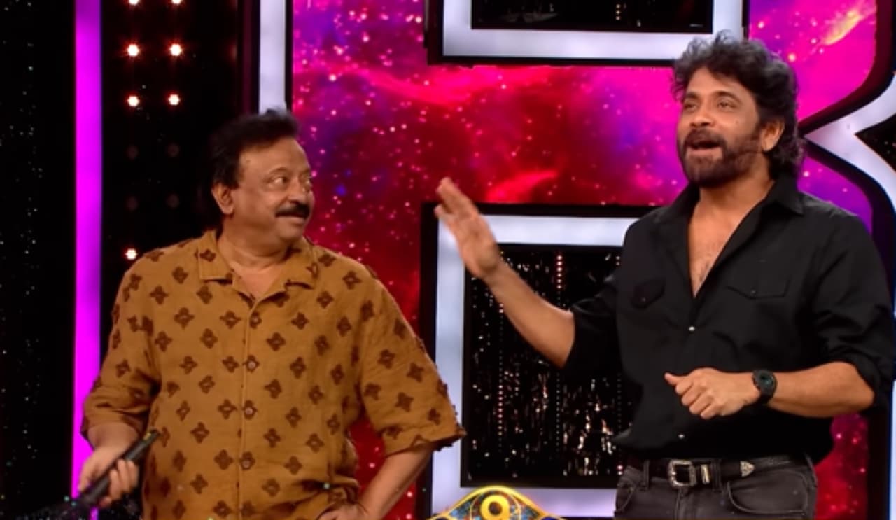 శివ రీ రిలీజ్‌ బిగ్‌ బాస్‌ షోలో ఆర్జీవీ, అమల సందడి 