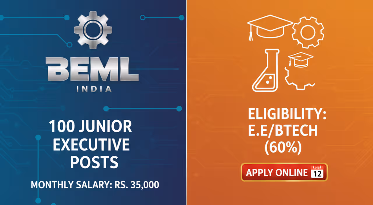 BEML Recruitment 2025 மத்திய அரசின் பாரத் எர்த் மூவர்ஸ் நிறுவனத்தில் வேலை BEML Recruitment 2025 மத்திய அரசின் பாரத் எர்த் மூவர்ஸ் நிறுவனத்தில் வேலை