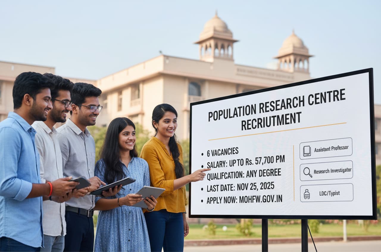 Population Research Centre Jobs மத்திய அரசின் அரிய வாய்ப்பு: 6 காலியிடங்கள்