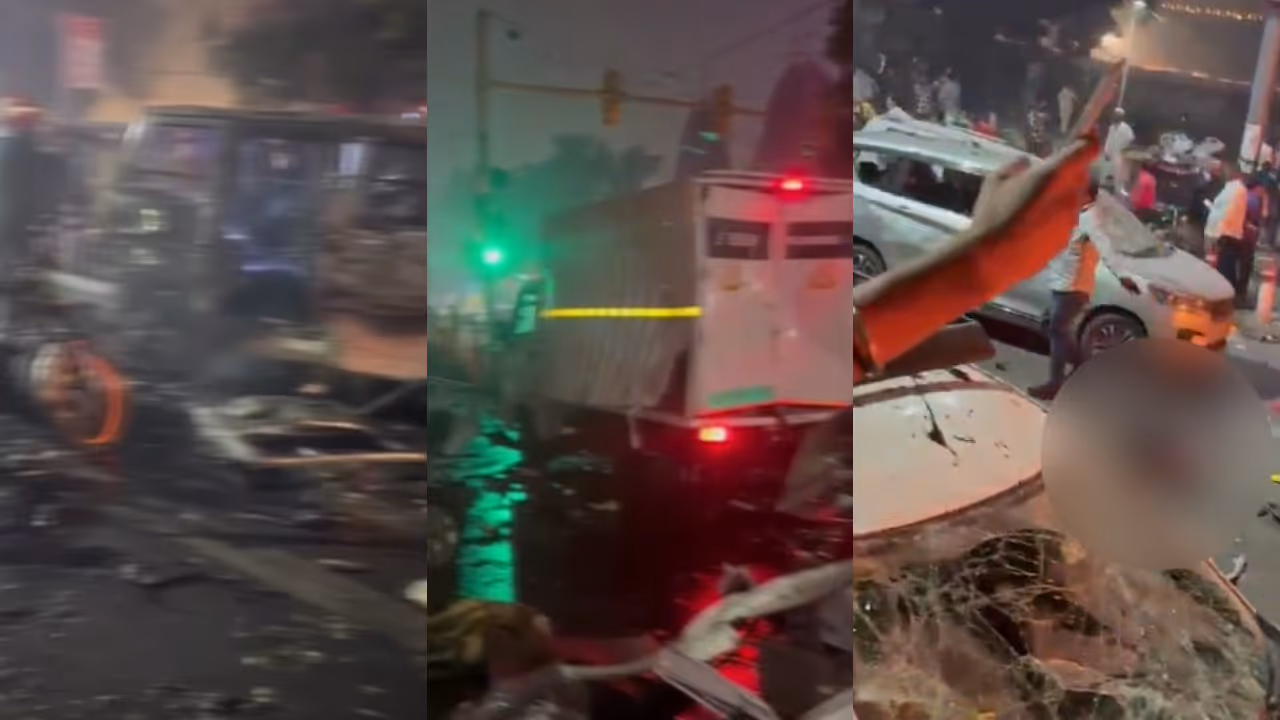 দিল্লির লালকেল্লার সামনে ভয়াবহ বিস্ফোরণ 