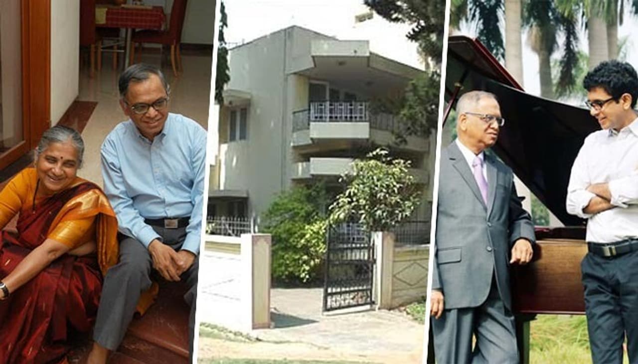 नारायण मूर्ती, सुधा मूर्तींचे साधे घर