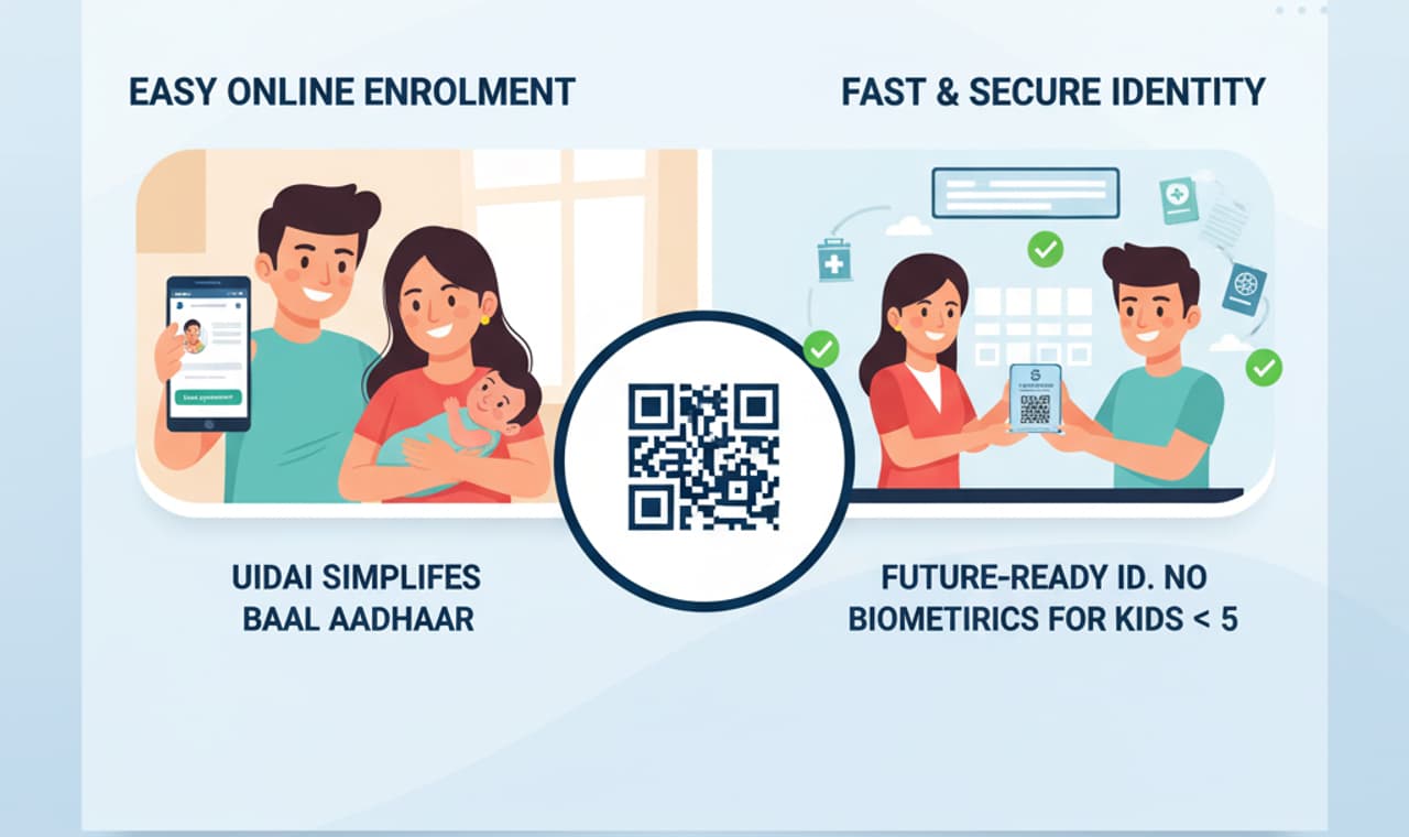 Baal Aadhaar UIDAI ன் எளிமையான வழிமுறை: 5 வயதுக்குட்பட்ட குழந்தைக்கு ஆதார்! Baal Aadhaar UIDAI ன் எளிமையான வழிமுறை: 5 வயதுக்குட்பட்ட குழந்தைக்கு ஆதார்!