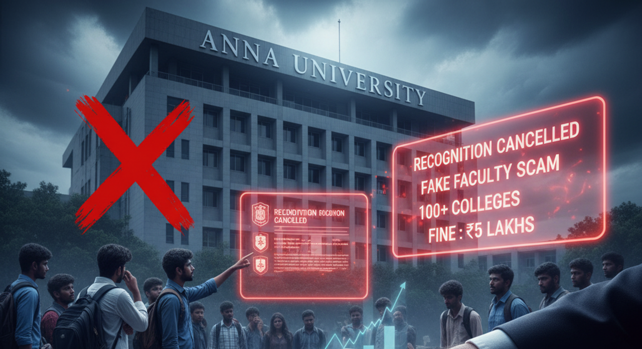 Anna University அண்ணா பல்கலை.யின் அதிரடி: 100+ இன்ஜினியரிங் கல்லூரிகள் அங்கீகாரம் ரத்து? Anna University அண்ணா பல்கலை.யின் அதிரடி: 100+ இன்ஜினியரிங் கல்லூரிகள் அங்கீகாரம் ரத்து?