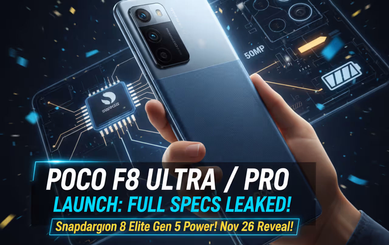 Poco F8 போக்கோ F8 சீரிஸ்: நவம்பர் 26 அன்று வெளியீடு உறுதி!