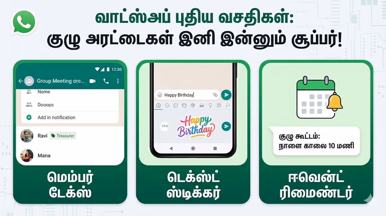 WhatsApp வாட்ஸ்அப் பயனர்களுக்கு ஒரு மகிழ்ச்சியான செய்தி WhatsApp வாட்ஸ்அப் பயனர்களுக்கு ஒரு மகிழ்ச்சியான செய்தி