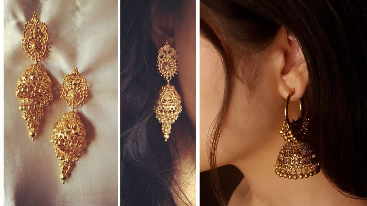 मिनिमलिस्ट गोल्ड झुमका मिनिमलिस्ट गोल्ड झुमका