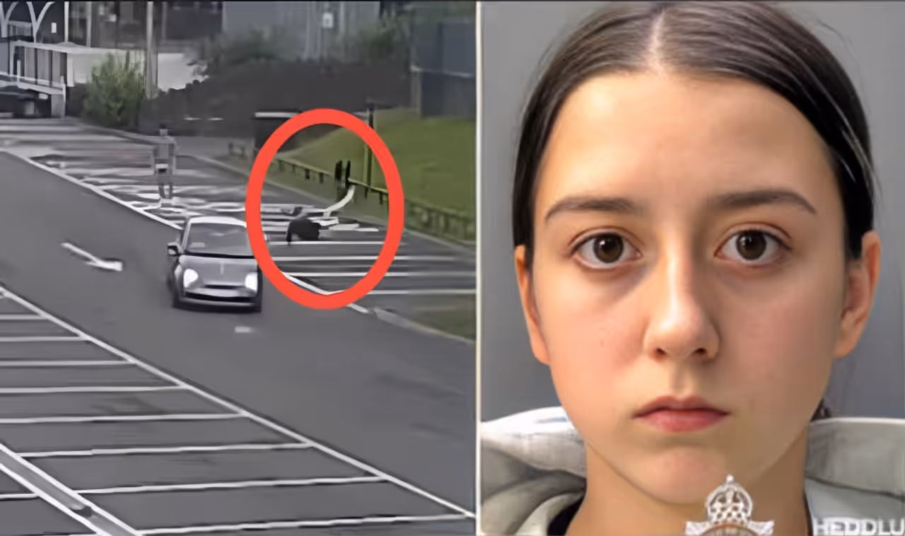 Crash in a railway station car park Crash in a railway station car park