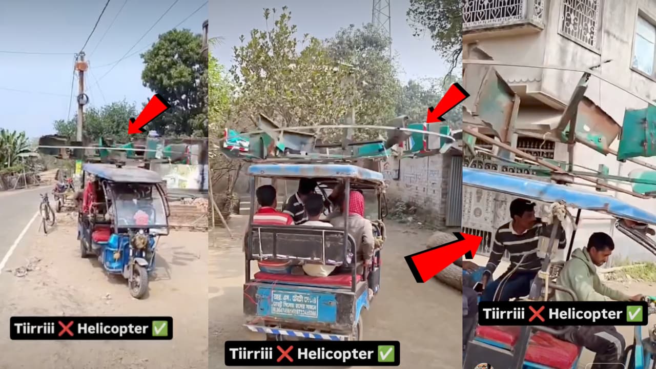 यूपी के शख्स ने ई रिक्शा को बना दिया उड़न खटोला यूपी के शख्स ने ई रिक्शा को बना दिया उड़न खटोला