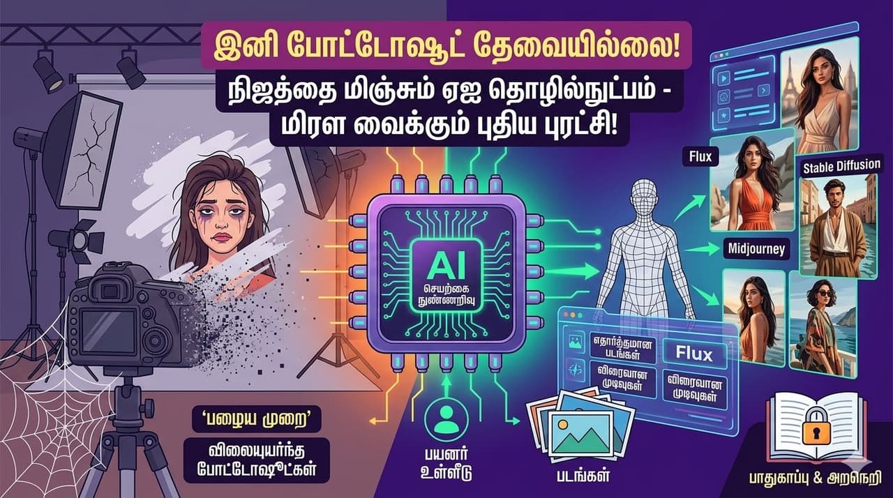 Photoshoot போட்டோஷூட் கலாச்சாரத்திற்கு முற்றுப்புள்ளி வைக்கும் ஏஐ! Photoshoot போட்டோஷூட் கலாச்சாரத்திற்கு முற்றுப்புள்ளி வைக்கும் ஏஐ!