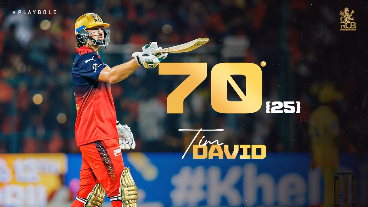 చిన్నస్వామిలో సిక్సర్ల జాతర: ఆర్సీబీ భారీ స్కోరు చిన్నస్వామిలో సిక్సర్ల జాతర: ఆర్సీబీ భారీ స్కోరు