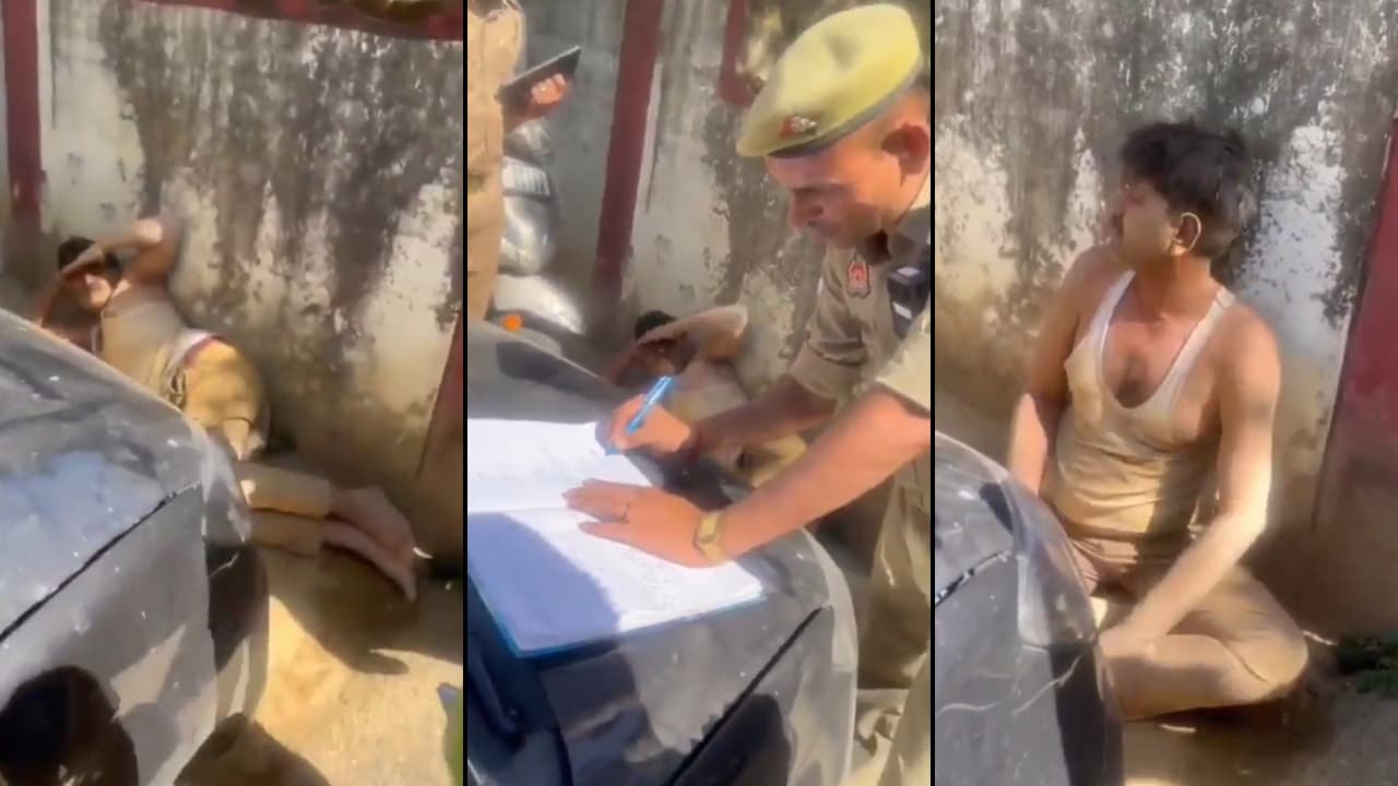 UP cop suspended after viral video UP cop suspended after viral video