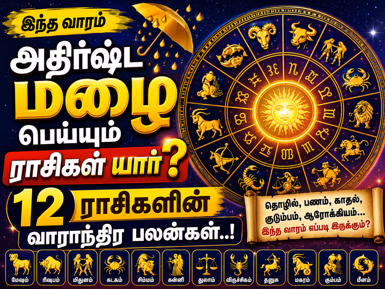 இந்த வார ராசிபலன் முடிவுகள் இந்த வார ராசிபலன் முடிவுகள்
