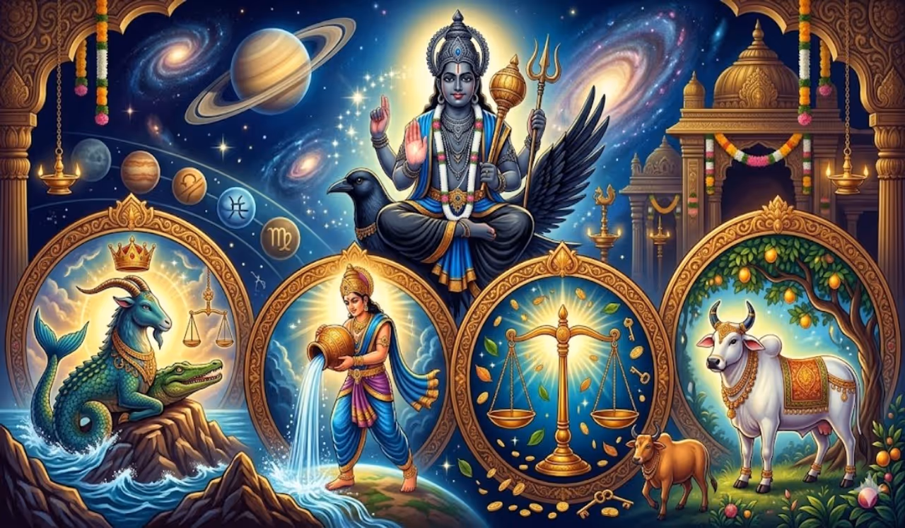 சனி பகவான் ஆசி பெற்ற 4 அதிர்ஷ்ட ராசிகள் சனி பகவான் ஆசி பெற்ற 4 அதிர்ஷ்ட ராசிகள்