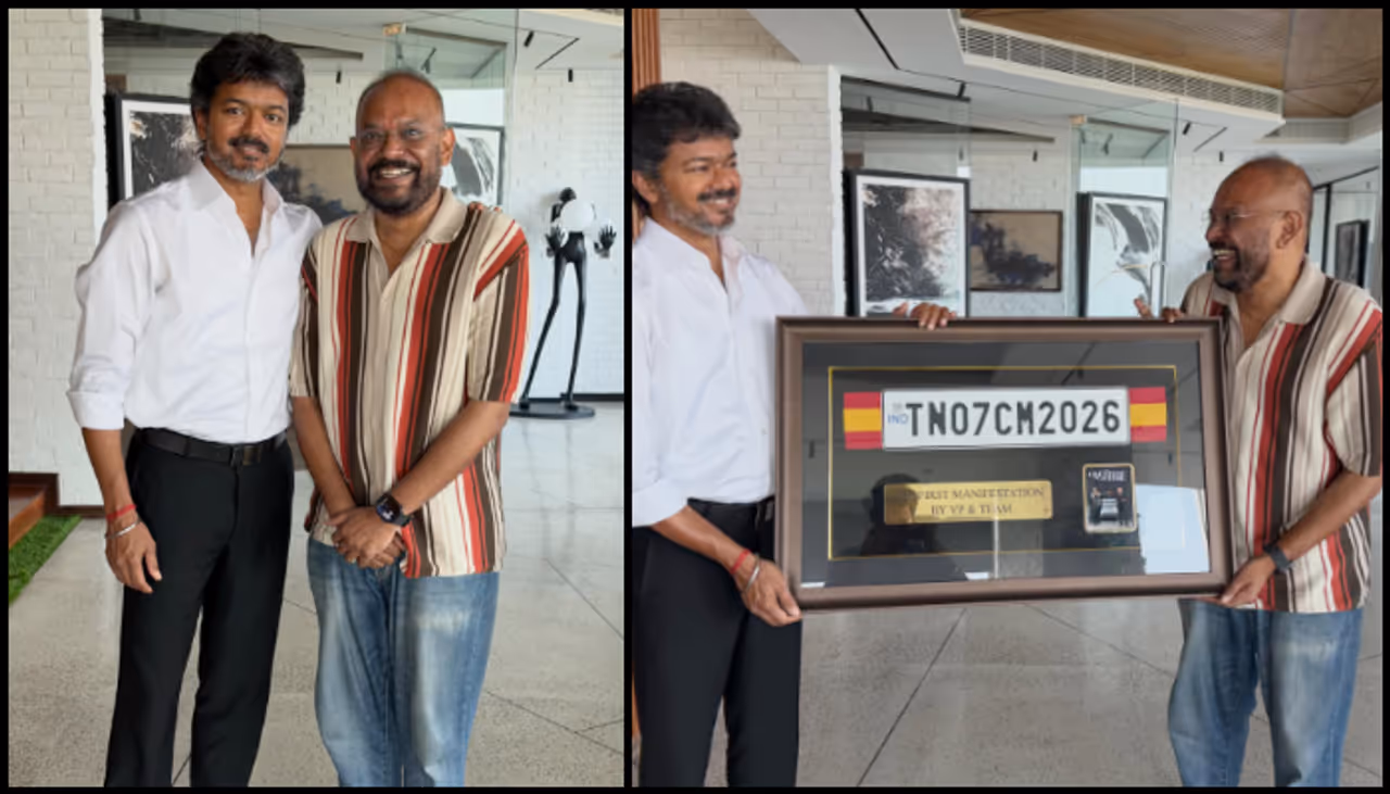 Venkat Prabhu Gifts Vijay Iconic ‘TN 07 CM 2026’ Number Plate Venkat Prabhu Gifts Vijay Iconic ‘TN 07 CM 2026’ Number Plate