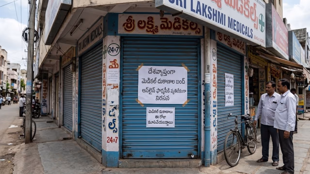 ఆన్లైన్ మందుల విక్రయాలపై వ్యాపారుల ఆగ్రహం ఆన్లైన్ మందుల విక్రయాలపై వ్యాపారుల ఆగ్రహం