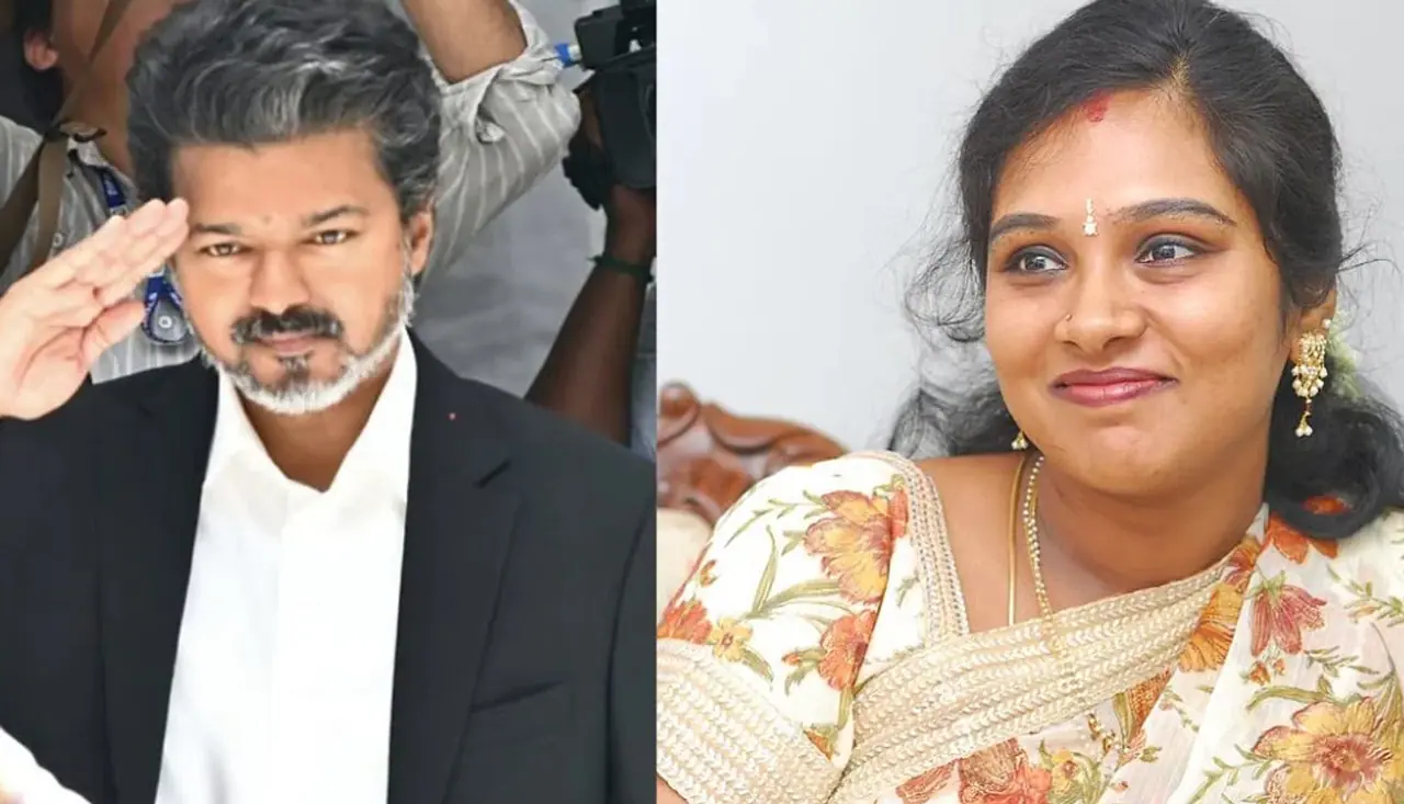 விஜய் பதவியேற்பு விழாவில் மு.க. அழகிரி மகள் விஜய் பதவியேற்பு விழாவில் மு.க. அழகிரி மகள்