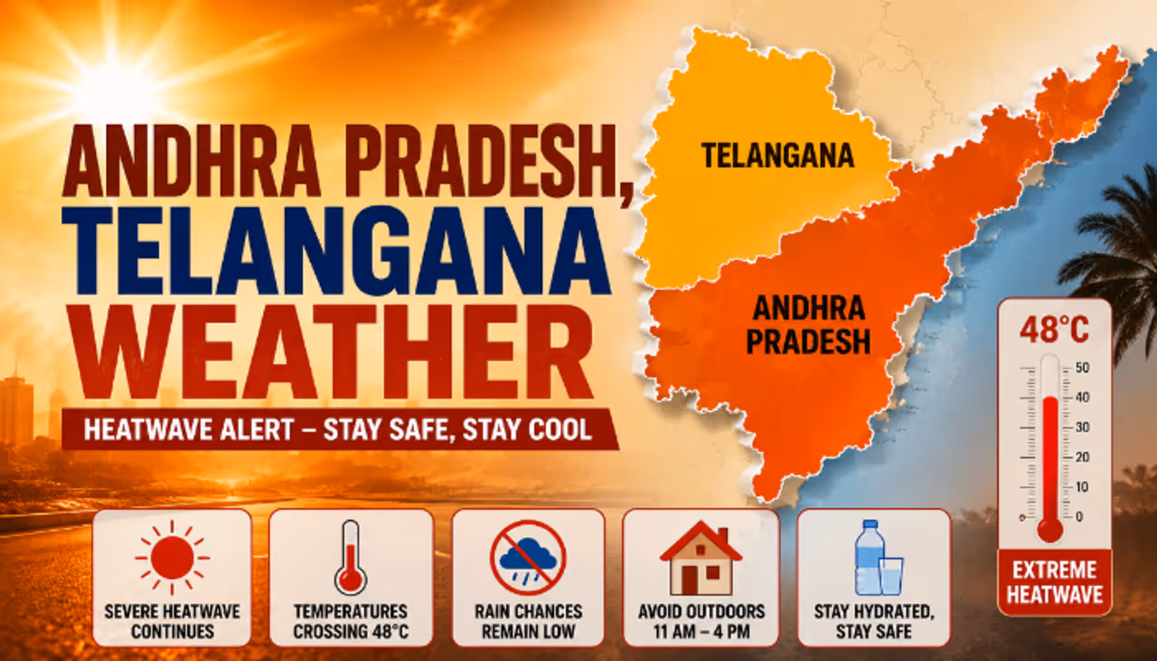 IMD Warns of Prolonged Severe Heatwave Across Andhra Pradesh IMD Warns of Prolonged Severe Heatwave Across Andhra Pradesh