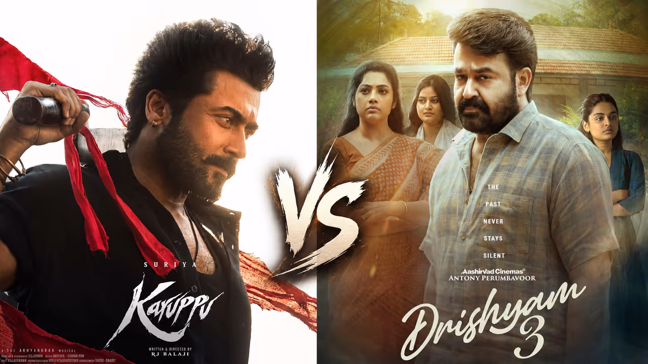 Karuppu vs Drishyam 3 Box Office Collection Karuppu vs Drishyam 3 Box Office Collection
