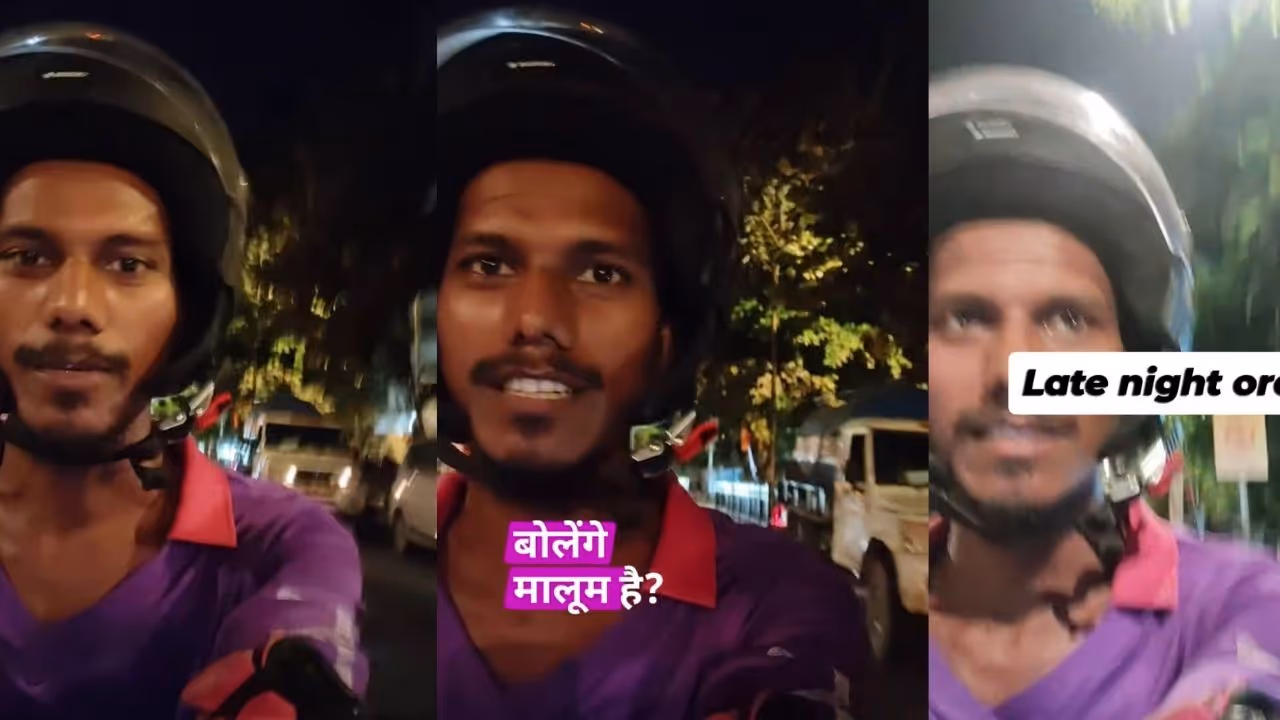 ಜೆಪ್ಟೋ ಡೆಲಿವರಿ ಮಾಡುವ ಯುವಕ ಜೆಪ್ಟೋ ಡೆಲಿವರಿ ಮಾಡುವ ಯುವಕ