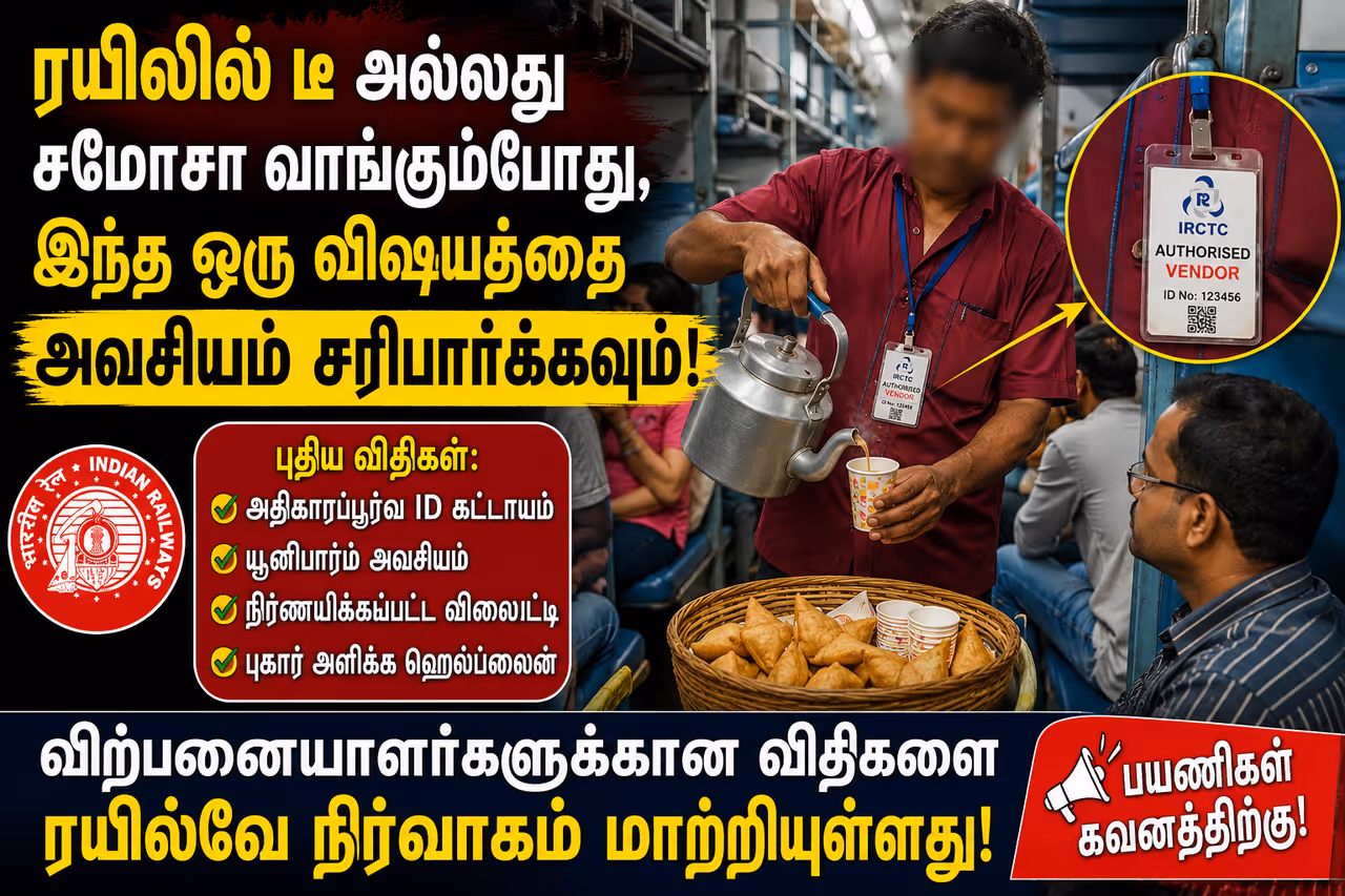 ரயில் விற்பனையாளர்களுக்கான புதிய விதி ரயில் விற்பனையாளர்களுக்கான புதிய விதி