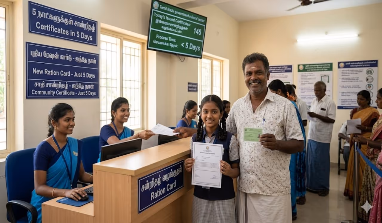 இனி ஐந்தே நாளில் சாதி சான்றிதழ், ரேஷன் கார்டு இனி ஐந்தே நாளில் சாதி சான்றிதழ், ரேஷன் கார்டு