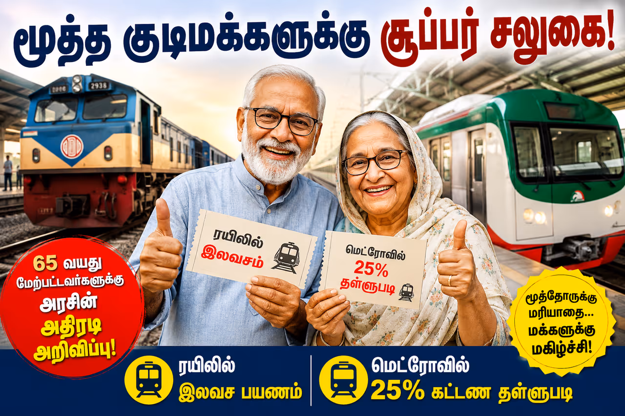 மூத்த குடிமக்களுக்கு ரயிலில் இலவச பயணம் மூத்த குடிமக்களுக்கு ரயிலில் இலவச பயணம்