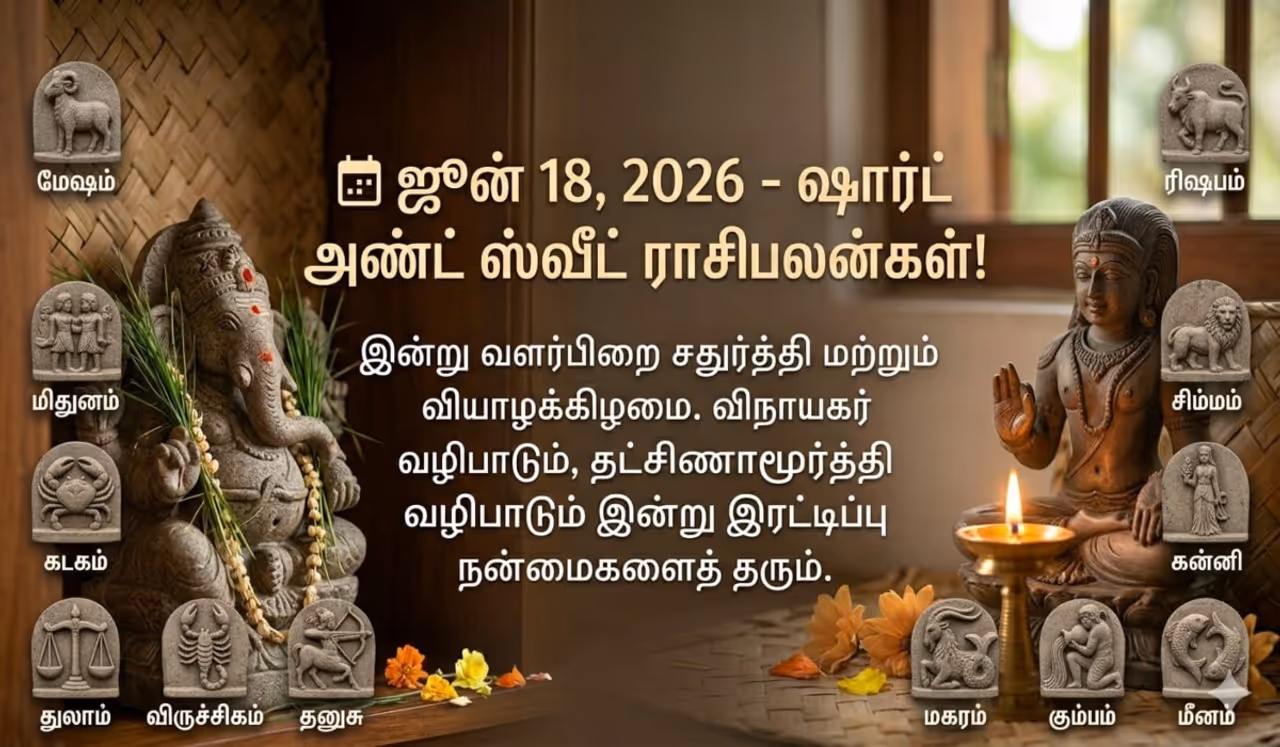 ஜூன் 18 ராசிபலன் ஜூன் 18 ராசிபலன்