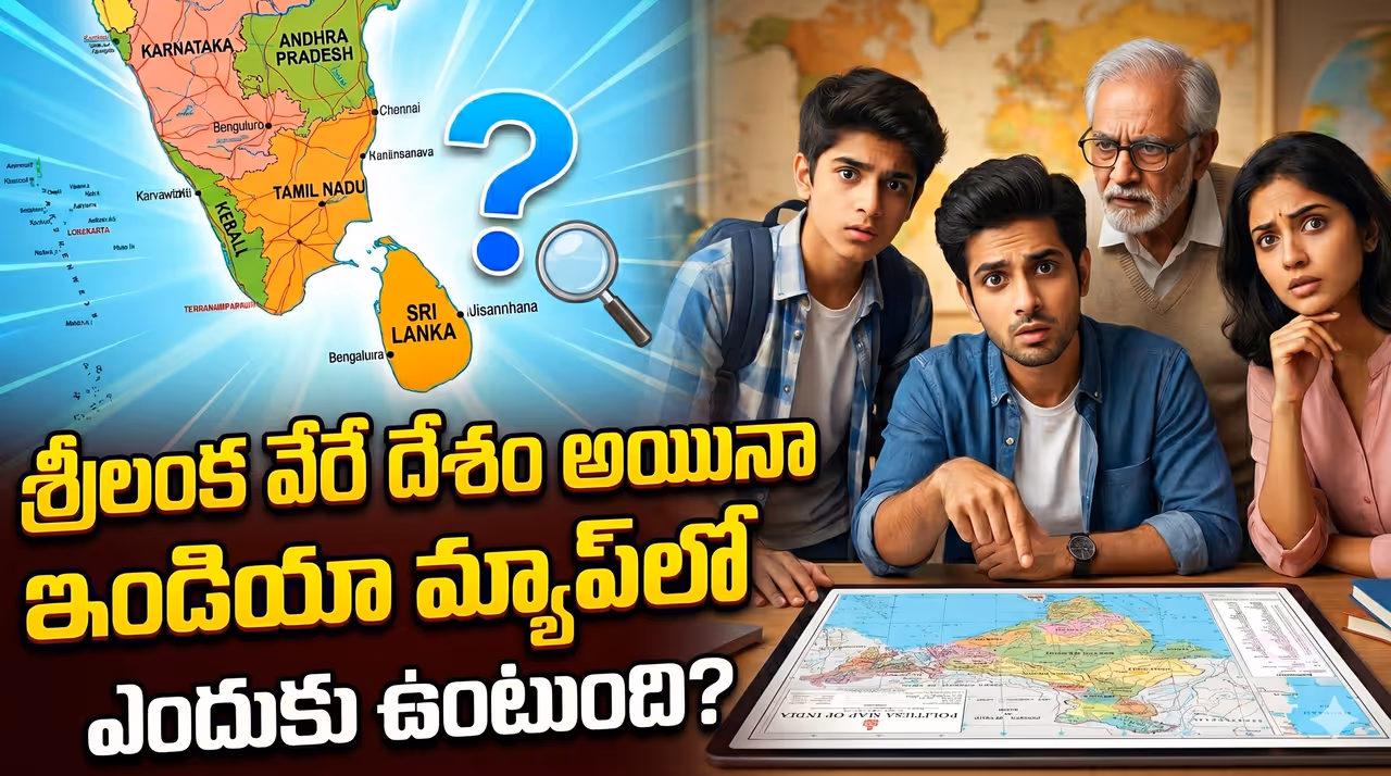 ఇండియా మ్యాప్లో శ్రీలంక ఉండటానికి కారణాలు ఏంటి? ఇండియా మ్యాప్లో శ్రీలంక ఉండటానికి కారణాలు ఏంటి?