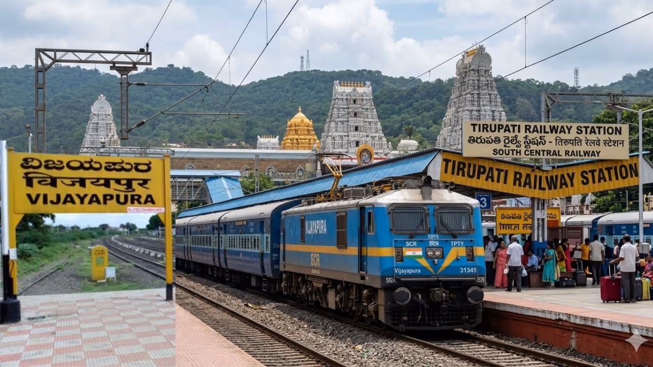 ವಿಜಯಪುರ ಮತ್ತು ತಿರುಪತಿ ನಡುವೆ ನೇರ ರೈಲು ವಿಜಯಪುರ ಮತ್ತು ತಿರುಪತಿ ನಡುವೆ ನೇರ ರೈಲು