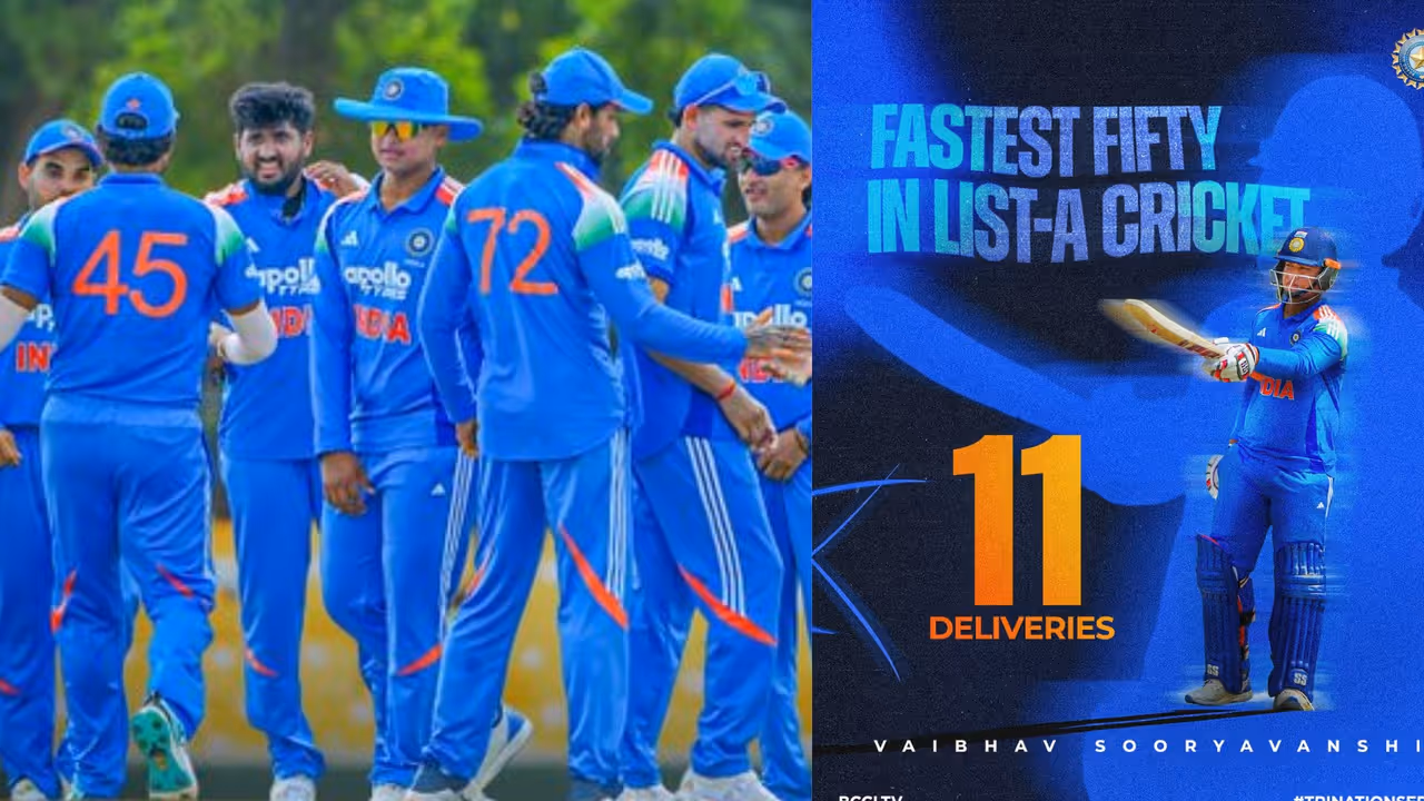 వైభవ్ సూర్యవంశీ విధ్వంసం.. లంక బౌలర్లకు చుక్కలు వైభవ్ సూర్యవంశీ విధ్వంసం.. లంక బౌలర్లకు చుక్కలు