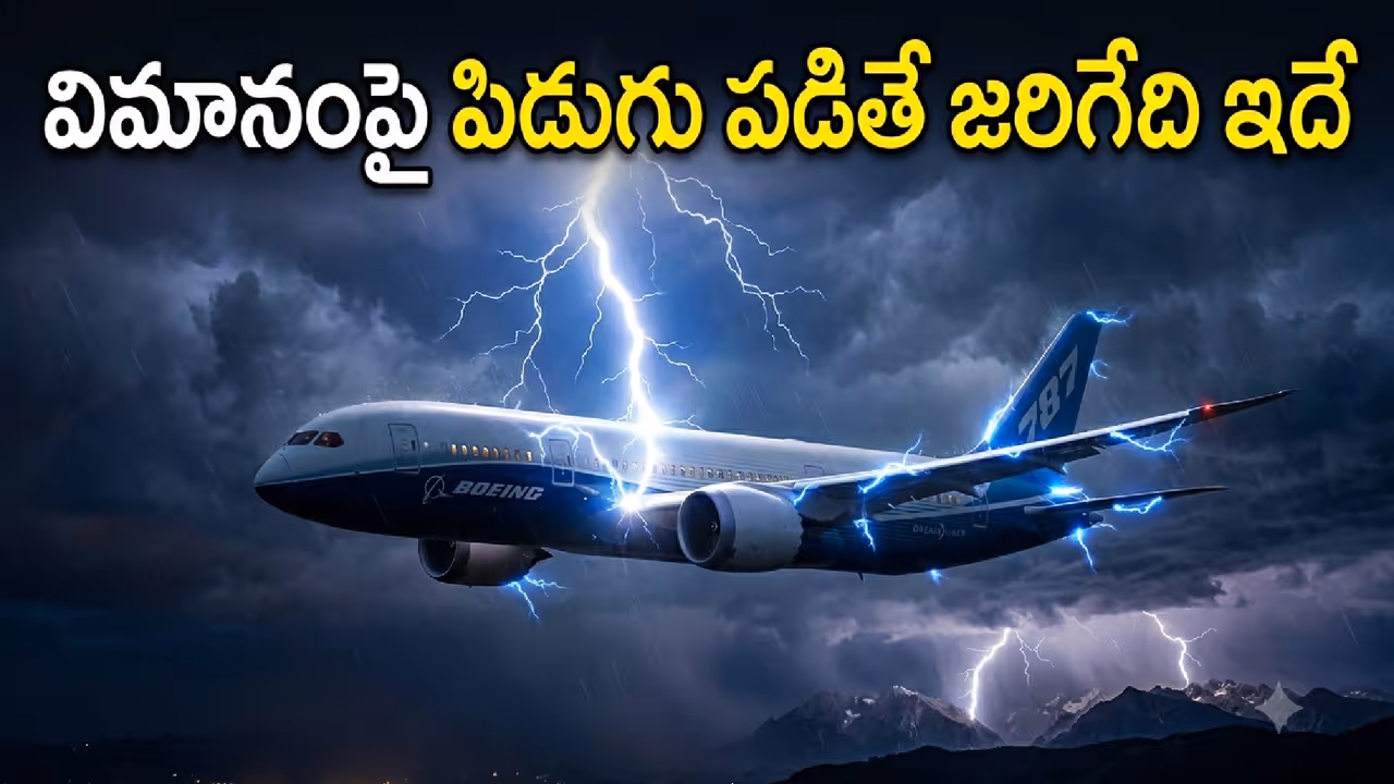 విమానం పై పిడుగు పడితే? విమానం పై పిడుగు పడితే?