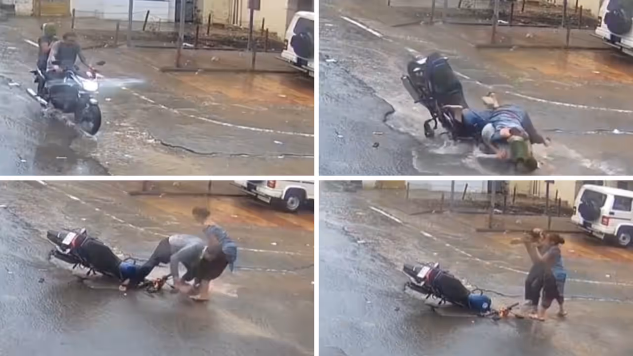 Couple in Junagadh injured after motorcycle overturns Couple in Junagadh injured after motorcycle overturns