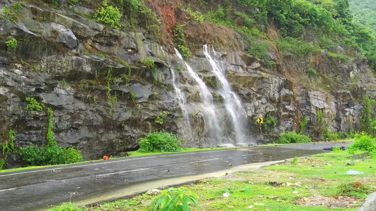 Temporary Waterfalls Turn Into Tourist Concern Temporary Waterfalls Turn Into Tourist Concern